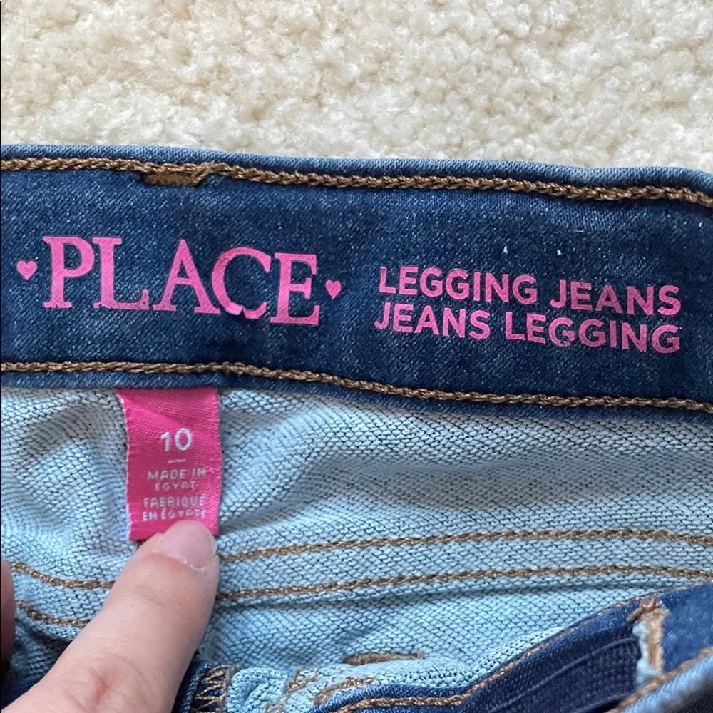 THE CHILDREN’S PLACE UEC Girls Size 10 Dark Blue Jean leggings